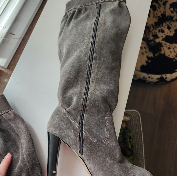 Michael Kors Grey Leather Boots - Picture 5 of 8